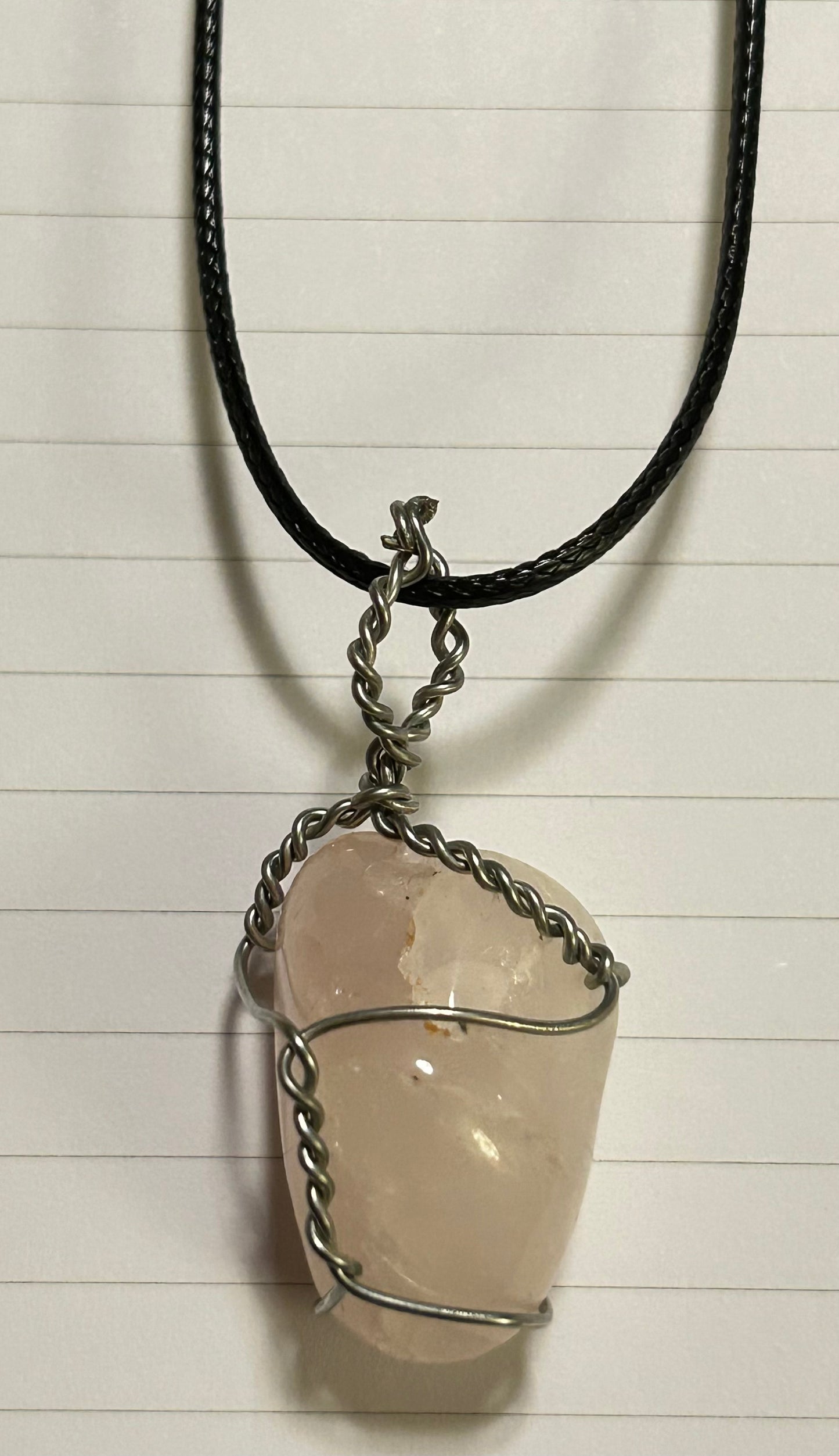 rose quartz necklace
