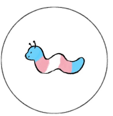 trans pride worm pin