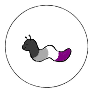 asexual pride worm pin