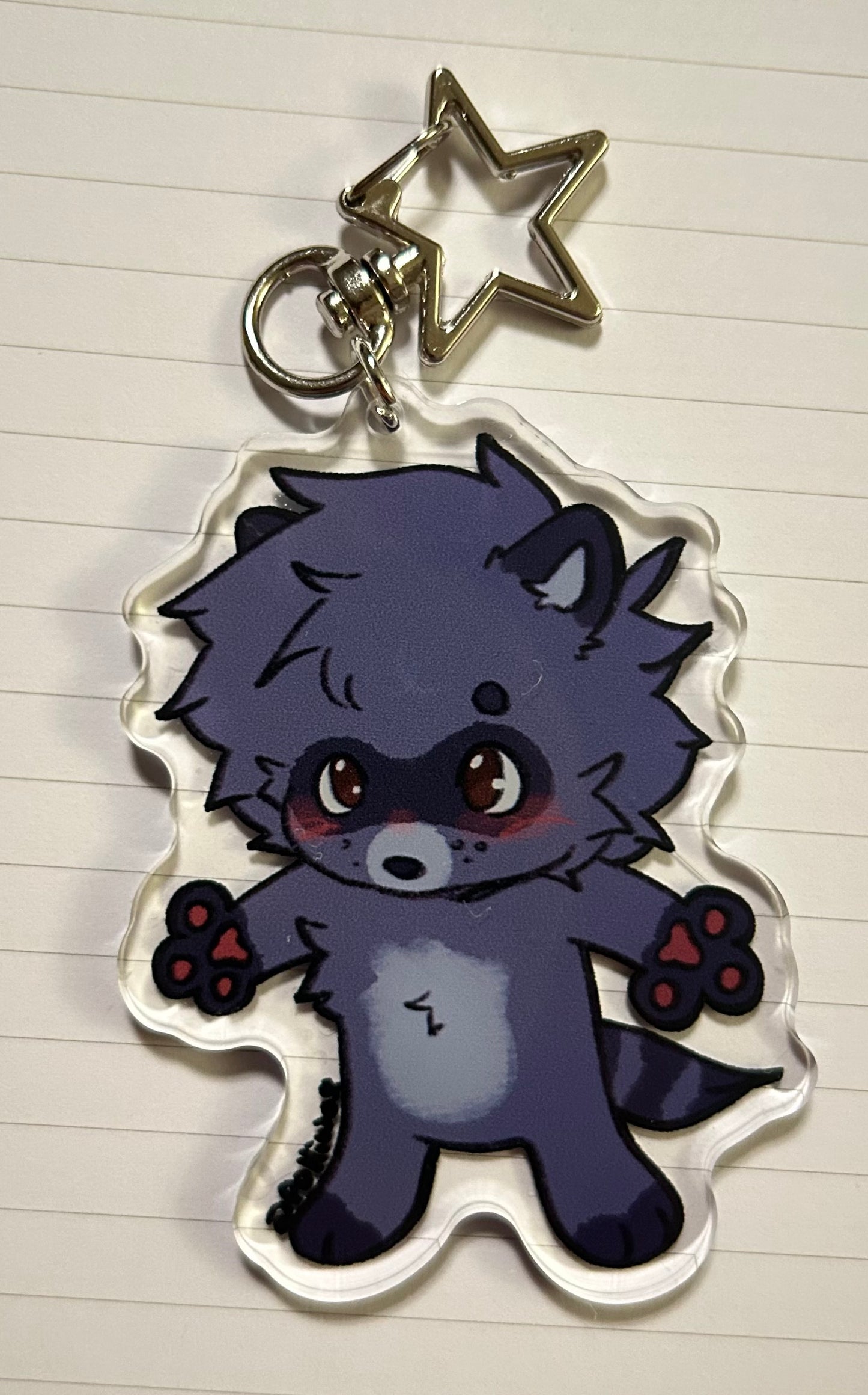 raccoon keychain