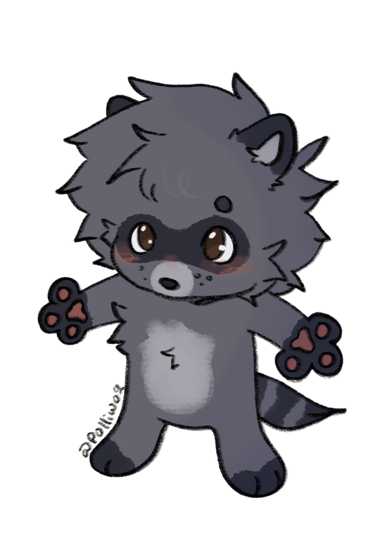 raccoon sticker