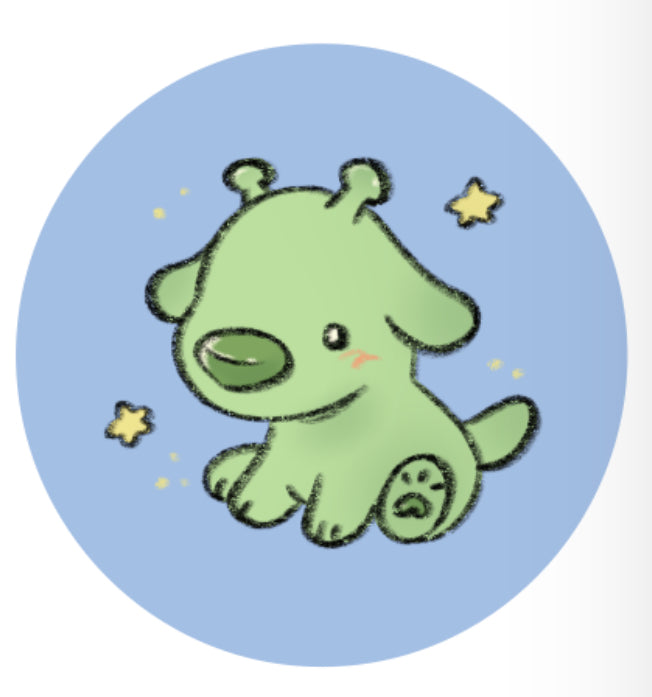 alien puppy pin